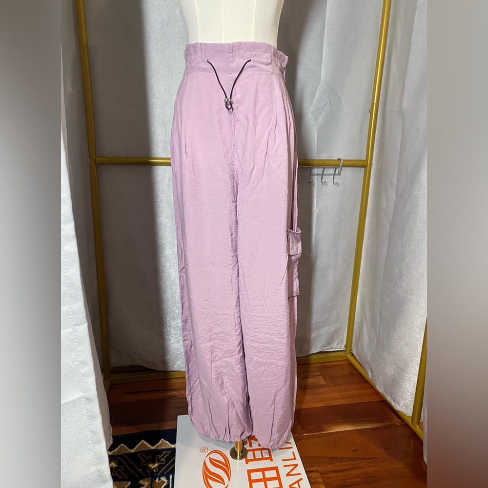 NWT Anthropologie Lilac Parachute-Style Track Pants XS
